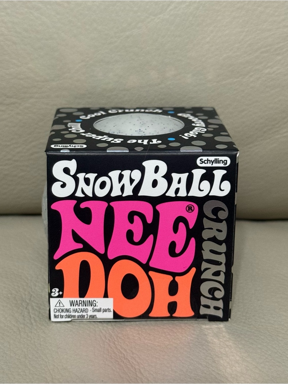 NEW Schylling NeeDoh Snow Ball Crunch Squishy Christmas Holiday Viral Fidget - Picture 3 of 4